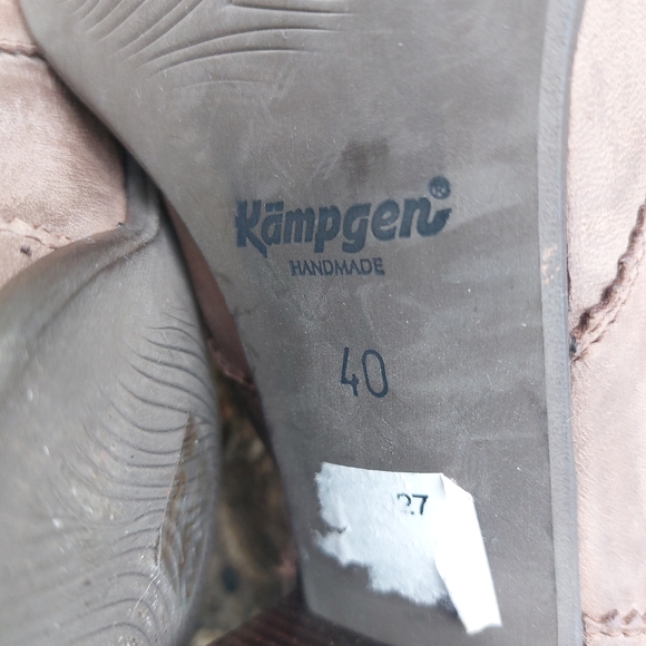 Kampgen  Handmade Wingtip Leather Slip-On Shoes Size 40(9US)Western - Picture 8 of 10